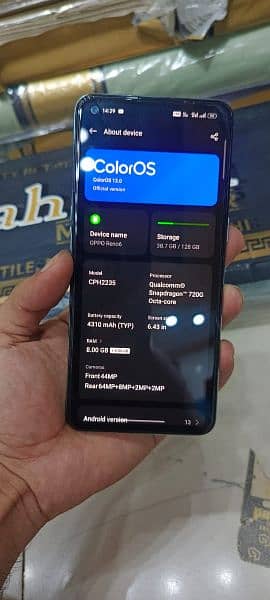 oppo Reno 6. . . 8+8 128gb condition 10by9 7