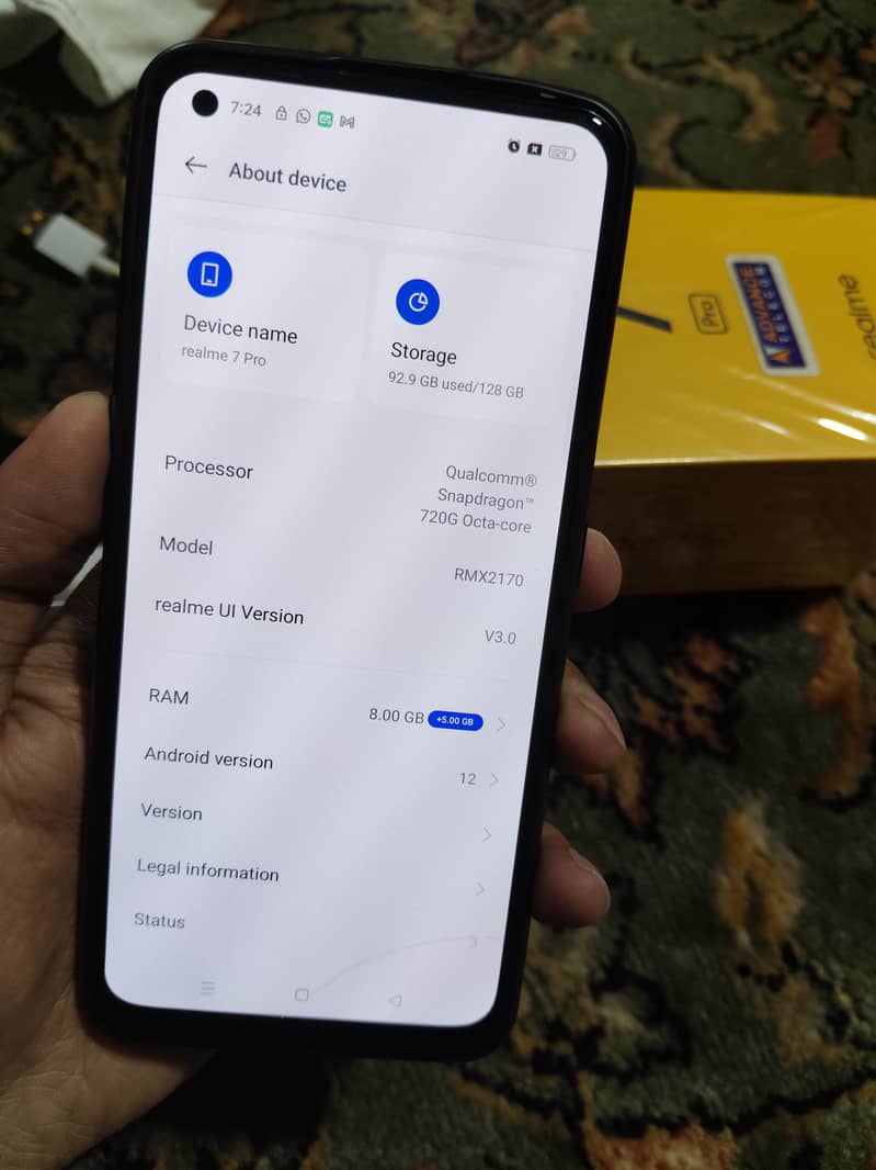 Realme 7 pro 8 GB (+5GB) 128 GB 2