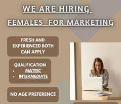 need female staff for marketing