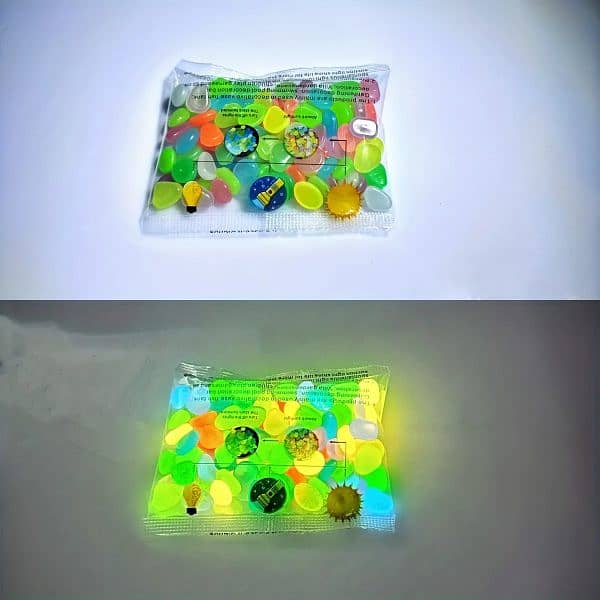 100 Pieces Glow In The Dark Pebbles, Resin Luminous Stones For Landsca 2