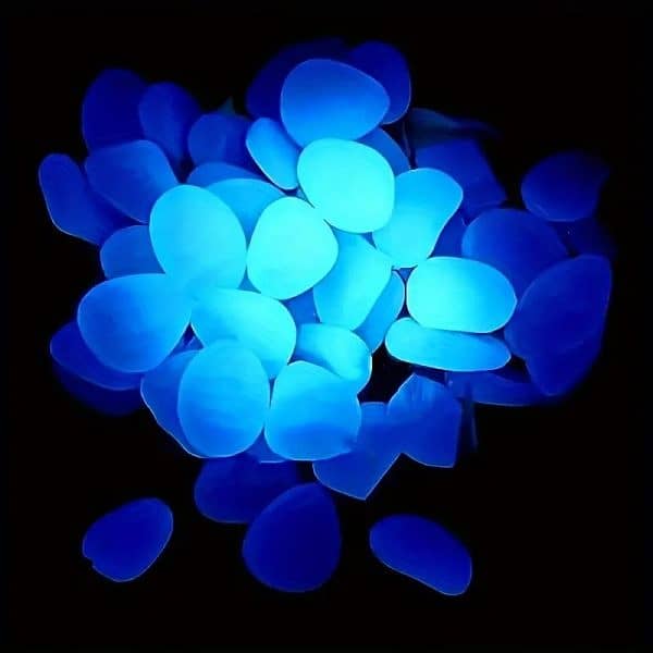 100 Pieces Glow In The Dark Pebbles, Resin Luminous Stones For Landsca 5