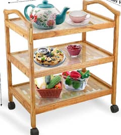 Sheesham Wooden Tea Trolley