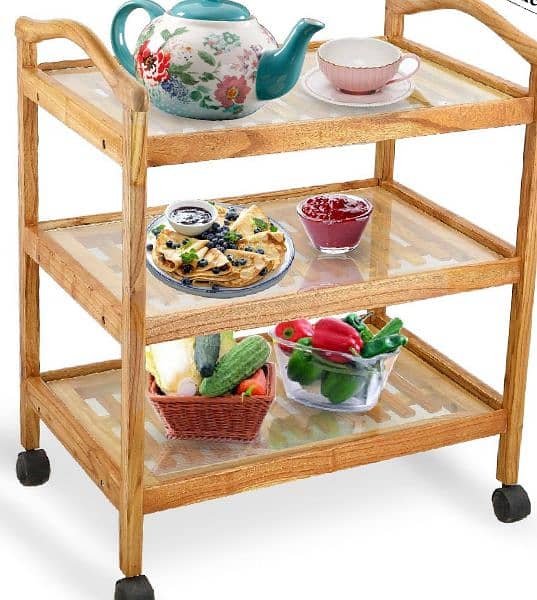 Sheesham Wooden Tea Trolley 1