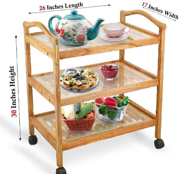 Sheesham Wooden Tea Trolley 2