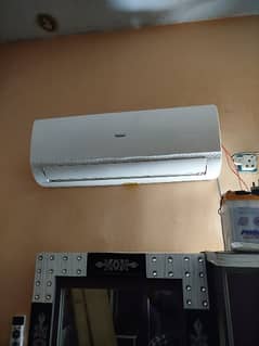 haier 1 ton A. C without gas outer leakage he repair hoga