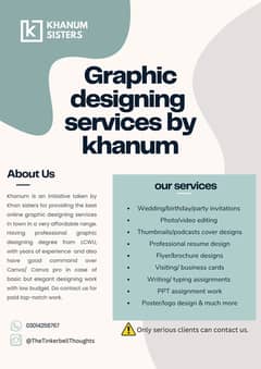 Assignment writing work/ graphic designing services