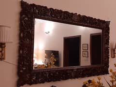 wooden wall mirror (size 3*5ft)