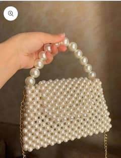 crystal&pearl beads fancy bag