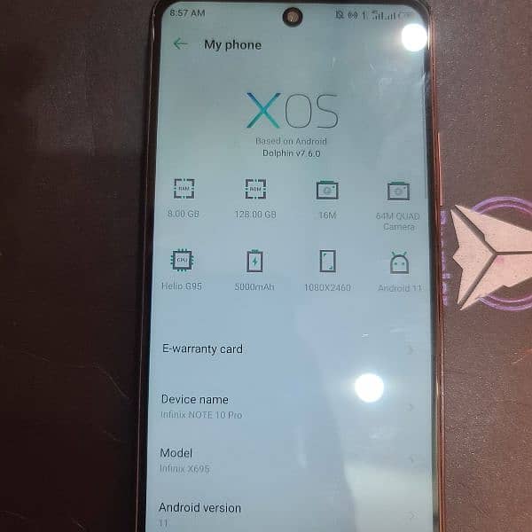 Phone Infinix Note 10Pro 8/128. Only Phone. 6