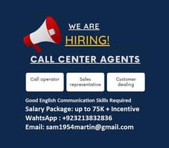 Call Center Agent Required