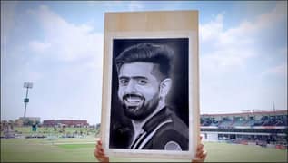 Babar Azam hand made portrait skech