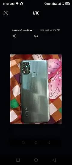 Infinix hot 11play 4 64 with box and charger