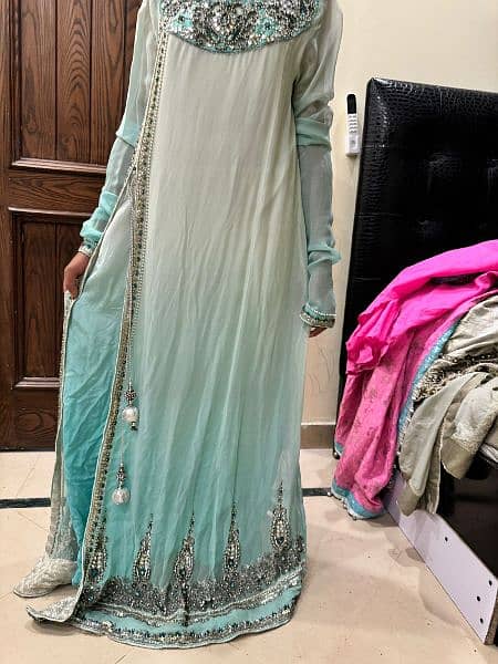 Branded sky blue chiffon maxi dress /wedding / engagement 1