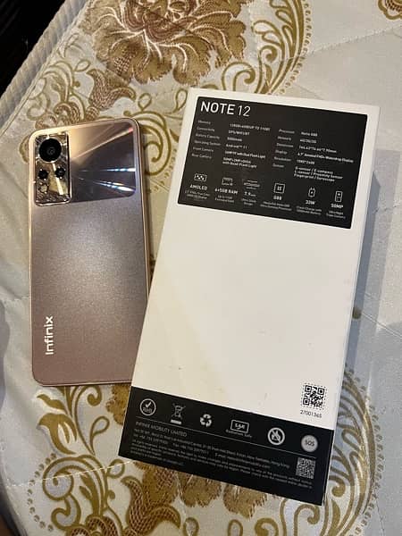 INFINIX NOTE 12 (6GB 128GB) GOLDEN WITH BOX. 2