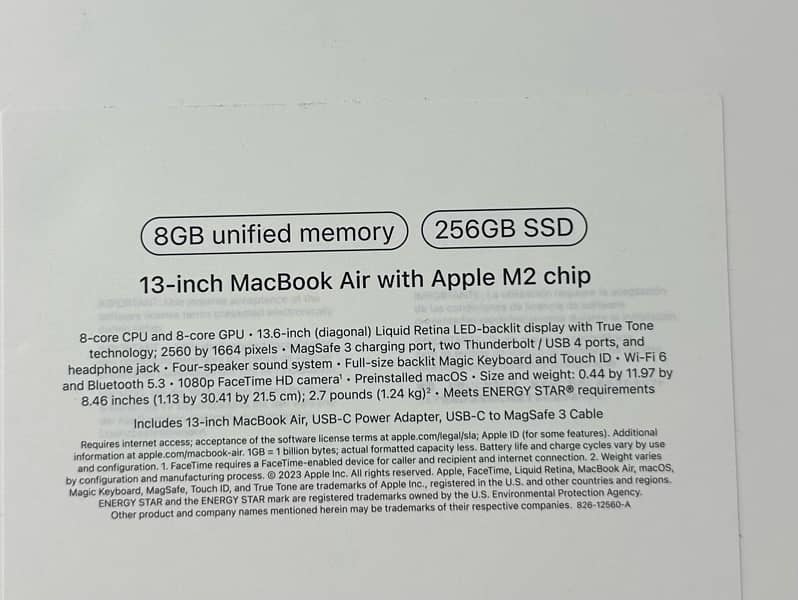 apple macbook AIR M2 8/256 6