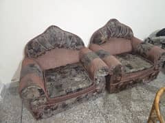 5 seater sofa set  with iron glass table