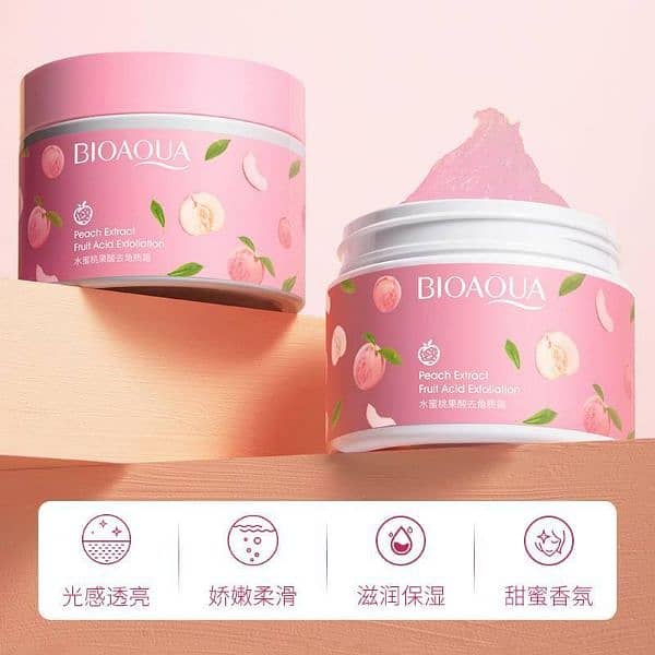 peach extract fruit acid exfoliating face gel cream 140g 1