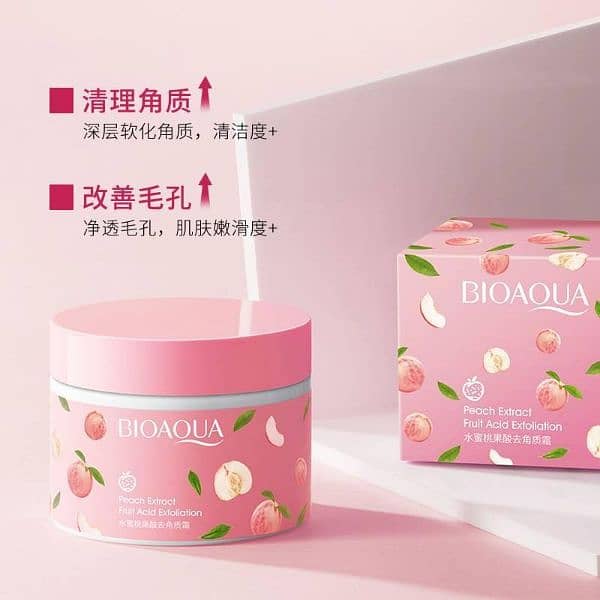 peach extract fruit acid exfoliating face gel cream 140g 2