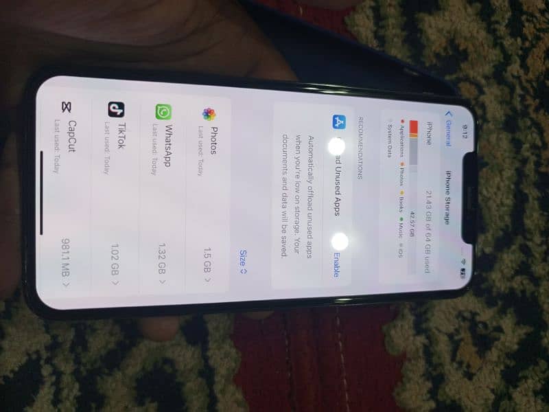 Iphone xsmax non pta jv 64 Gb 81% betry helth 5