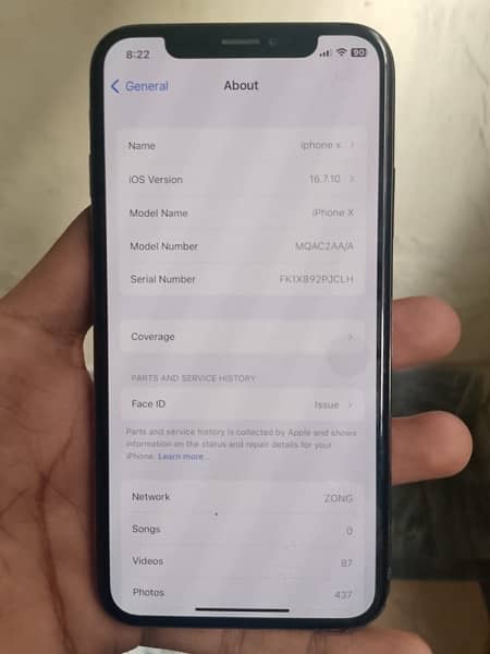 IPHONE X   factory unlock  ( ZONG SIM WORKING ) 1