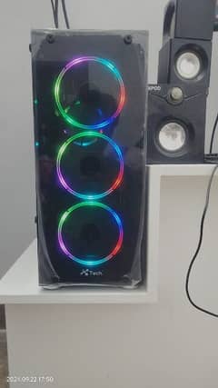 gaming PC with four RGB fans 8 gb ram