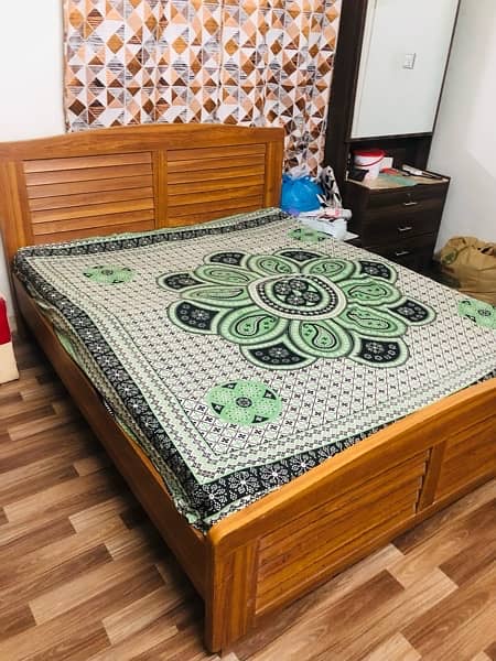 Bed with Mattress Good Condition 2