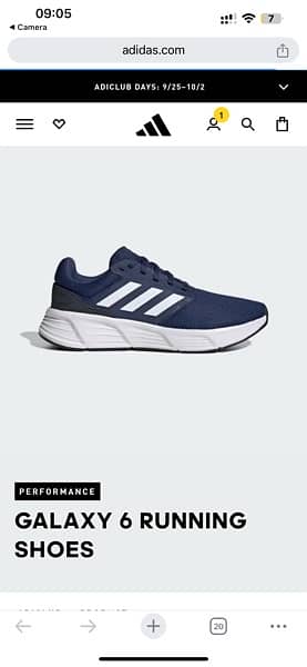 addidas galaxy 6 running shoes 0