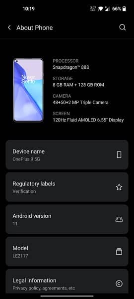 One plus 9 single sim approved 8/128 10/10 scratchless 4