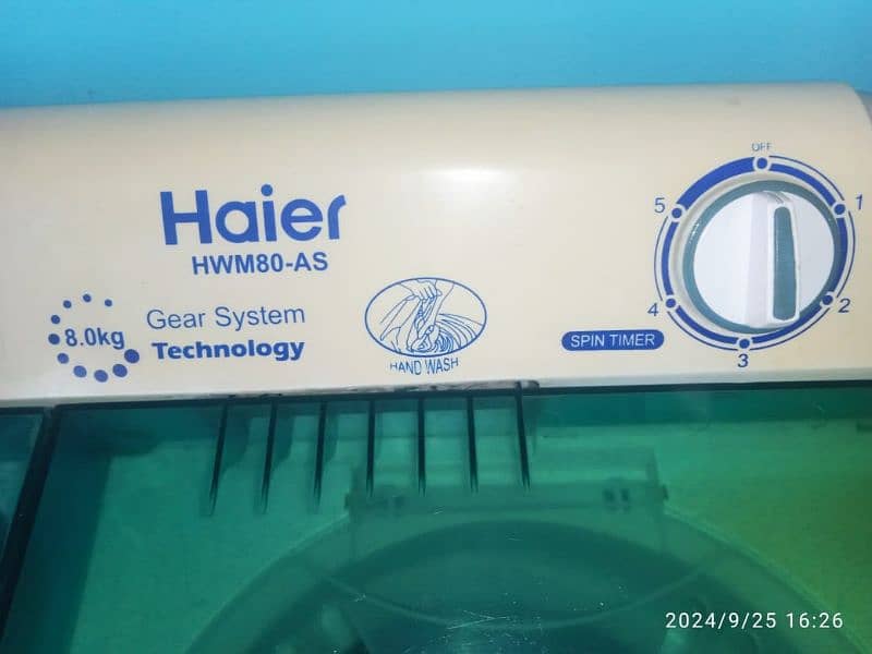 Haier washing machine twin tub model number HWM80-11S 3