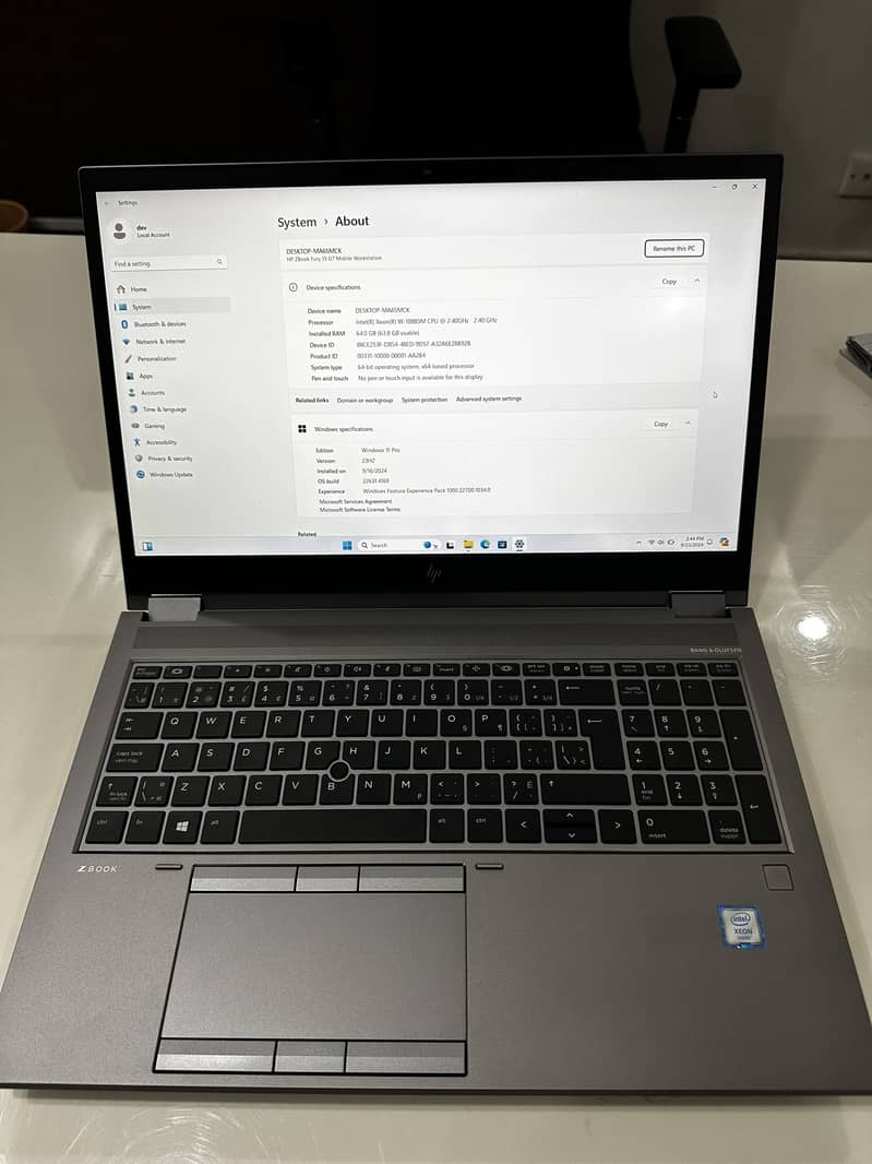 HP Zbook g7 furry 15, 64gb ram, 1tb ssd, 4gb graphic card 3