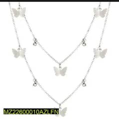 beautiful butterfly necklace in silver