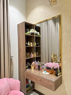 customized dressing table with cosmetics storage