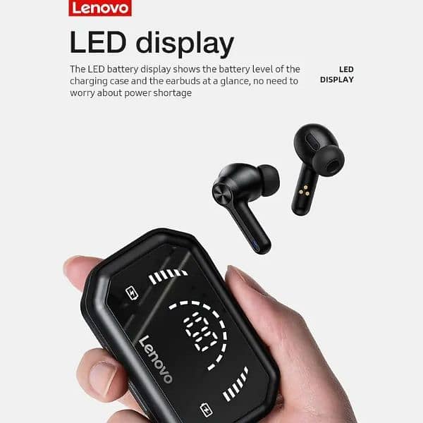 Lenovo LP3 Pro TWS Wireless Bluetooth 5.0 LED Power Display Earbuds 3