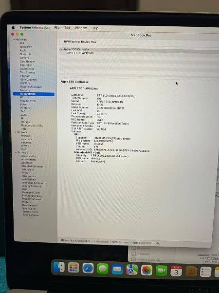 Macbook Pro 2141 core i9 2019 16 inch 8