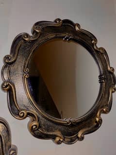 2 pcs antique vintage mirror