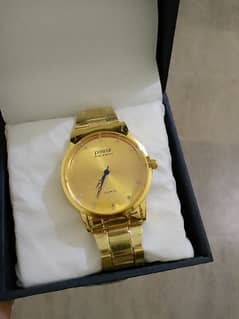 mens new watch golden color