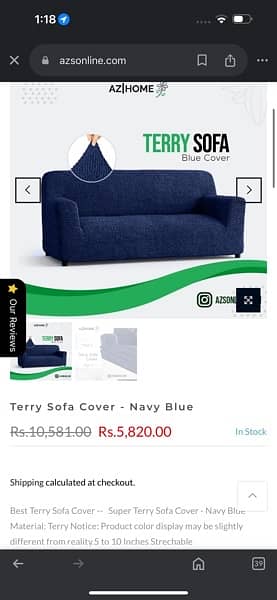 blue colour sofa cover 3 seater and 1+1 seater in good condition 0