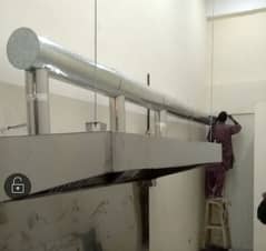 Commercial kitchen,Restaurant,exhaust system,Ss hood,Ducting, Fryer