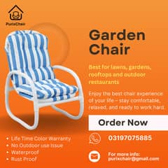 New Premium Outdoor Garden Chair – Multiple Colors, Cash On Delivery