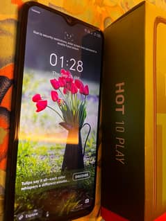 Infinix HOT 10 Play 9/10 Condition 32GB + 3GB with Box