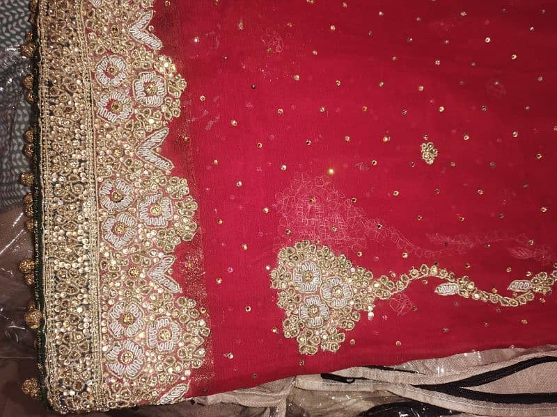 only fancy dupatta red and green colour 1