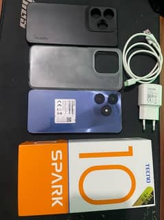 Tecno spark 10 8(4+4) Ram 128 Gb, 3 months warrenty, all accessories