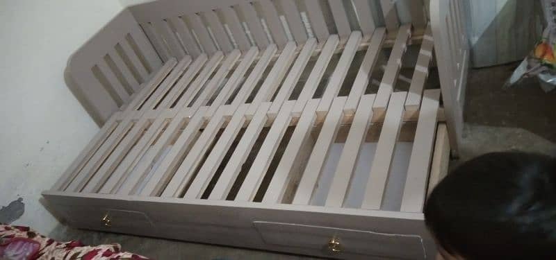 wooden Sofa cum bed new beautiful 0