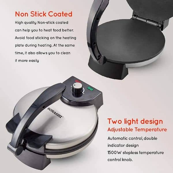 SONASHI NON-STICK ROTI MAKER 10" 6