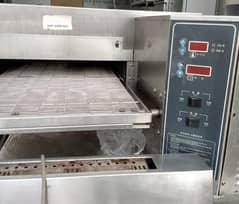 gasro quick conveyor belt pizza oven 18" belt , fast food setup