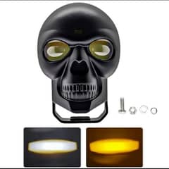 Bike Fancy Skull Design Led Fog Light In 2 Colours 1 pece