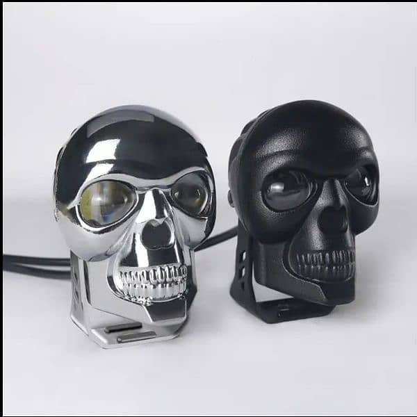 Bike Fancy Skull Design Led Fog Light In 2 Colours 1 pece 2