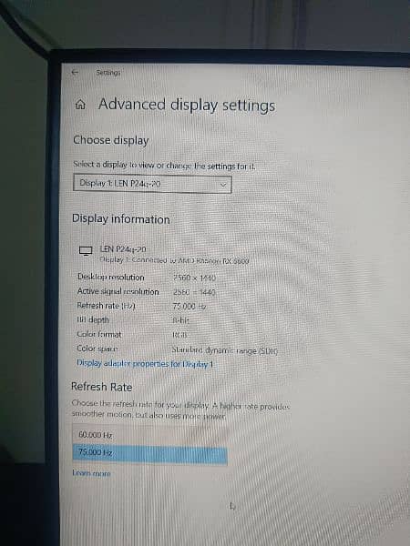 Lenovo 2K Monitor IPS 75Hz 10