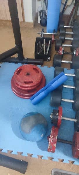 gym equipment for sale including bench, dumbbells, bars 4