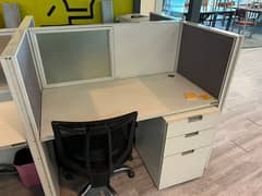 office workstation tables and chairs